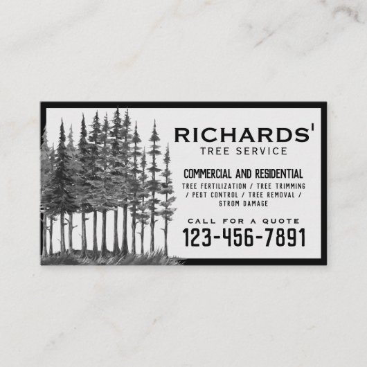 Professional Landscape Tree Service Visitekaartje (Voorkant)