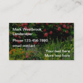 Professional Landscaping Service Provider Visitekaartje (Achterkant)