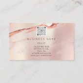 Professional Lashes Brow Makeup Marble Roos QRCode Visitekaartje (Achterkant)
