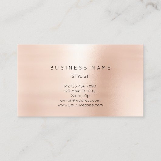 Professional Lashes Brows Makeup Eye Gold Powder Visitekaartje (Achterkant)