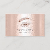 Professional Lashes Brows Makeup Eye Gold Roos Visitekaartje (Voorkant)