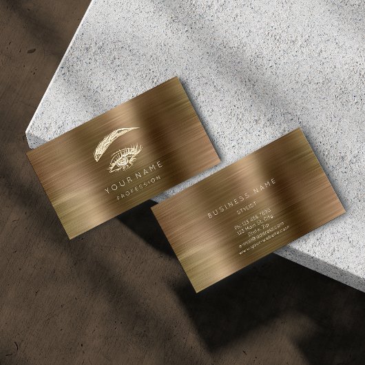 Professional Lashes Brows Makeup Golden Eye Brown Visitekaartje
