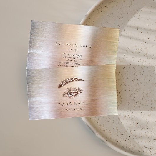 Professional Lashes Brows Makeup Logo Eyes Roos Visitekaartje
