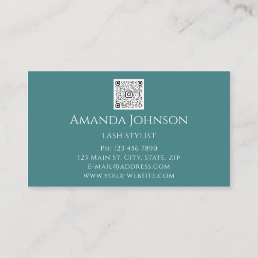 Professional Lashes Brows Makeup Logo Gold Blauwgr Visitekaartje (Achterkant)