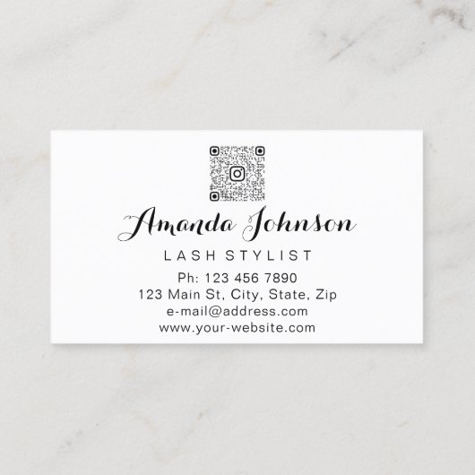 Professional Lashes Brows Makeup Logo Gold Blue Visitekaartje (Achterkant)