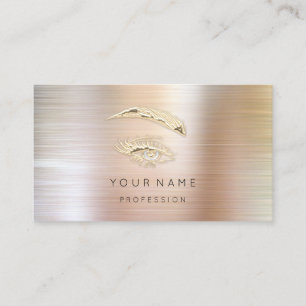 Professional Lashes Brows Makeup Logo Gold geborst Visitekaartje