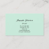 Professional Lashes Brows Makeup Logo Gold Green Visitekaartje (Achterkant)