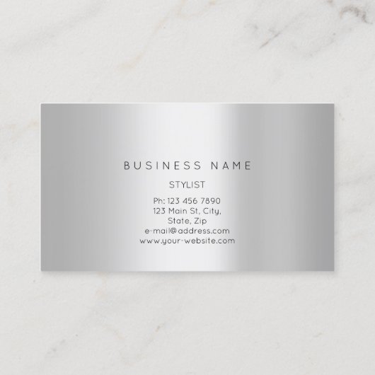 Professional Lashes Brows Makeup Logo Gold Grey Visitekaartje (Achterkant)