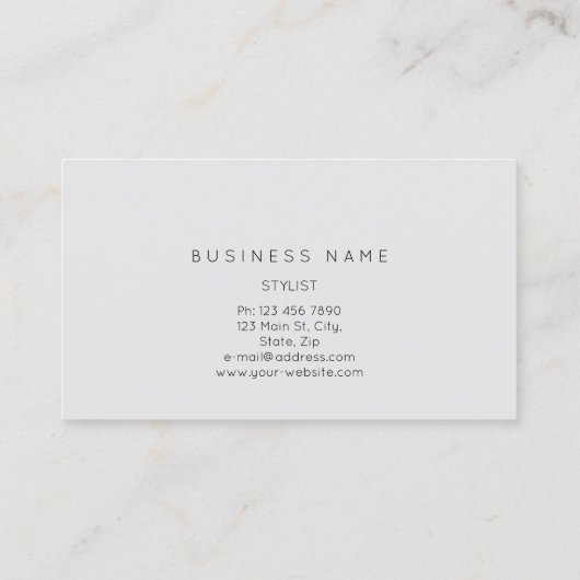 Professional Lashes Brows Makeup Logo Gold Grey Visitekaartje (Achterkant)