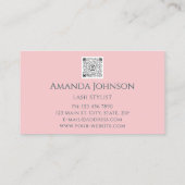 Professional Lashes Brows Makeup Logo Gold Pink Visitekaartje (Achterkant)