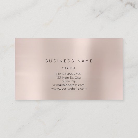 Professional Lashes Brows Makeup Logo Gold Power Visitekaartje (Achterkant)