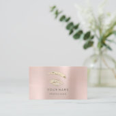 Professional Lashes Brows Makeup Logo Gold Power Visitekaartje (Staand voorkant)