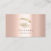Professional Lashes Brows Makeup Logo Gold Roos Visitekaartje (Voorkant)