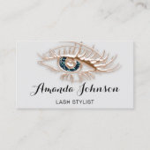Professional Lashes Brows Makeup Logo grijs Visitekaartje (Voorkant)