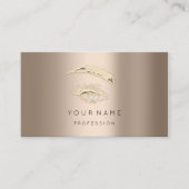 Professional Lashes Brows Makeup Logo Roos Blush Visitekaartje (Voorkant)