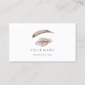 Professional Lashes Brows Makeup Logo Roos Visitekaartje (Voorkant)