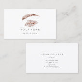 Professional Lashes Brows Makeup Logo roze Visitekaartje (Voorkant / Achterkant)