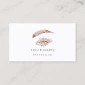 Professional Lashes Brows Makeup Logo roze Visitekaartje (Voorkant)