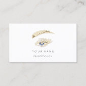 Professional Lashes Brows Makeup Logo White QRCode Visitekaartje (Voorkant)