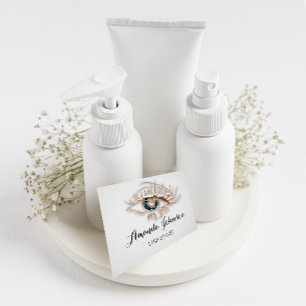 Professional Lashes Brows Makeup Logo White Visitekaartje