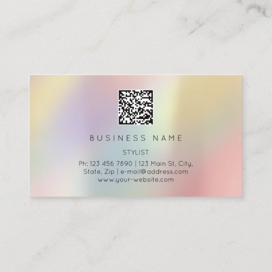 Professional Lashes Brows Makeup QR LOGO Visitekaartje (Achterkant)