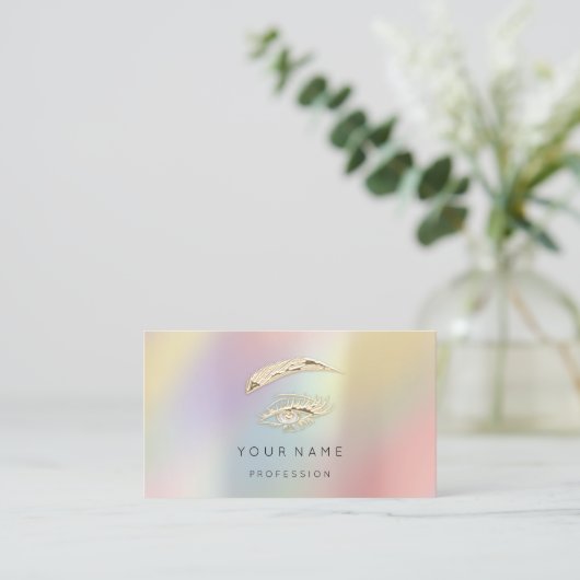 Professional Lashes Brows Makeup QR LOGO Visitekaartje (Staand voorkant)