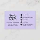 Professional Lavendar Logo QR Code Visitekaartje (Voorkant)