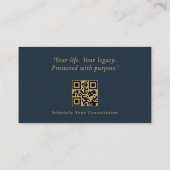 Professional Law Firm Minimalist QR Code Visitekaartje (Achterkant)