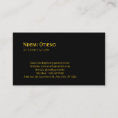 Professional Law & Justice Business Card Visitekaartje (Achterkant)