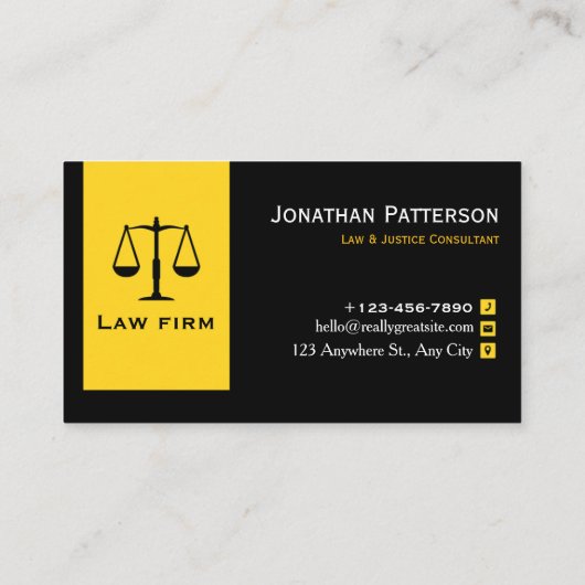 Professional Law & Justice Business Card |  Visitekaartje (Achterkant)