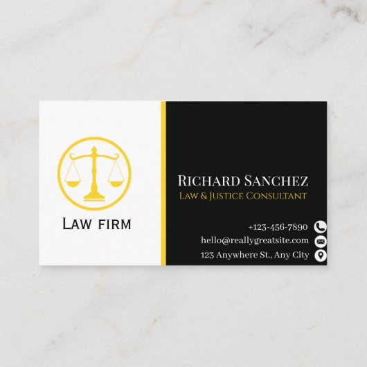 Professional Law & Justice Business Card Visitekaartje (Achterkant)