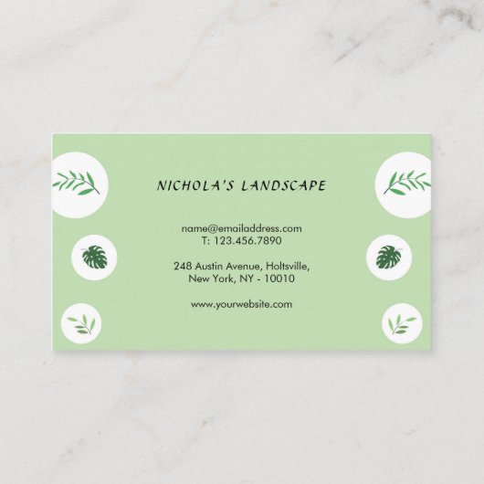 Professional Lawn and Tree Care Klantenkaartje (Achterkant)