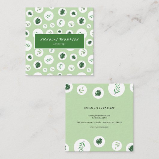 Professional Lawn and Tree Care Vierkante Visitekaartje (Voorkant / Achterkant)