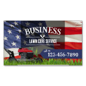 Professional Lawn Care & Landscapapaping US-vlag Magnetisch Visitekaartje (Voorkant)