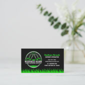 Professional Lawn Care Landscaping Green Black QR Visitekaartje (Staand voorkant)