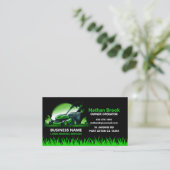Professional Lawn Care Landscaping Green Black Visitekaartje (Staand voorkant)
