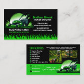 Professional Lawn Care Landscaping Green Black Visitekaartje (Voorkant / Achterkant)