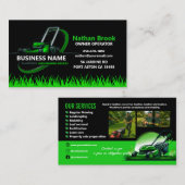 Professional Lawn Care Landscaping Green Black Visitekaartje (Voorkant / Achterkant)