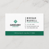 Professional Lawn Care Landscaping Green Simple Visitekaartje (Achterkant)