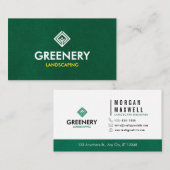 Professional Lawn Care Landscaping Green Simple Visitekaartje (Voorkant / Achterkant)