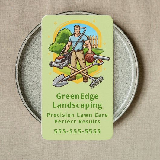 Professional Lawn Care Landscaping Groundskeeping Visitekaartje