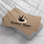 Professional Lawn Care & Landscaping Rustic Kraft Visitekaartje