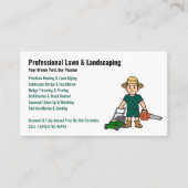 Professional Lawn Care & Landscaping Service Visitekaartje (Voorkant)