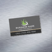 Professional Lawn Care Logo Landscaping Service Magnetisch Visitekaartje (Voorbeeld)