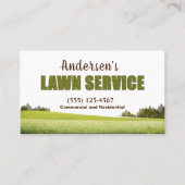 Professional Lawn Grass Landscaping Yard Service Visitekaartje (Voorkant)