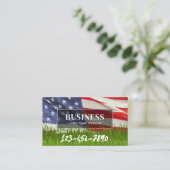 Professional Lawn & Landscaping Service US-vlag Visitekaartje (Staand voorkant)
