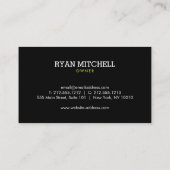 Professional Lawn Maintenance Grass Logo Black Visitekaartje (Achterkant)