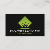 Professional Lawn Maintenance Grass Logo Black Visitekaartje (Voorkant)