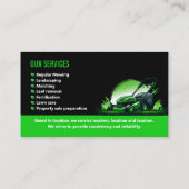 Professional Lawn Mowing Landscaping Green Black  Visitekaartje (Achterkant)