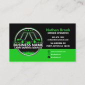 Professional Lawn Mowing Landscaping Green Black  Visitekaartje (Voorkant)